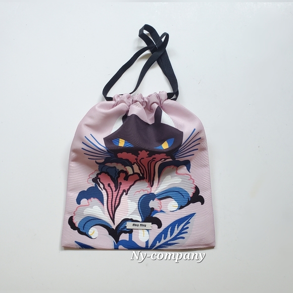 (SALE)Miu Miu Cat Print Small Pouch Brand New - Picture 1 of 4